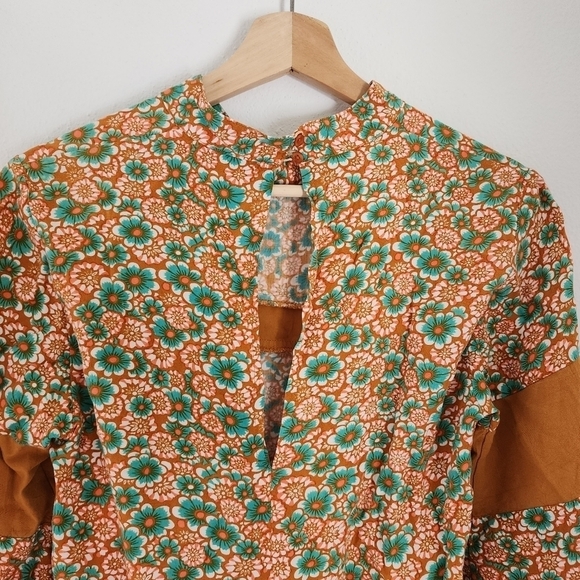 Valija Bohemian Floral Retro Tunic Dress Small - Picture 12 of 12